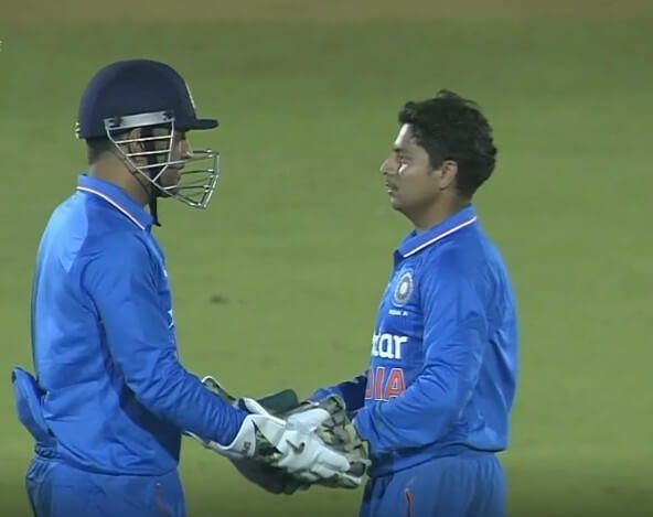 Kuldeep Yadav and MS Dhoni