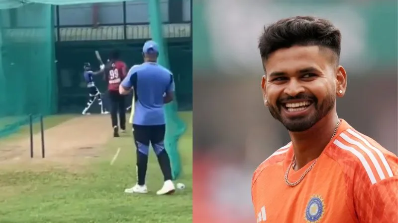 Shreyas Iyer Bowls Off-Spin in Nets Ahead of India vs Sri Lanka ODI Series