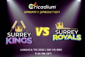 SKI vs SRO Dream11 Prediction Match 25 of Jamaica T10 2025