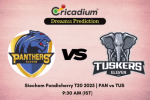 PAN vs TUS Dream11 Prediction Match 13 of Siechem Pondicherry T20 2025