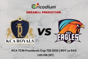 ROY vs EAG Dream11 Prediction Match 18 of KCA TCM Presidents Cup T20 2025