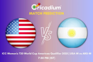 ICC Women's T20 World Cup Americas Qualifier 2025 Match 5 USA-W vs ARG-W Match Prediction