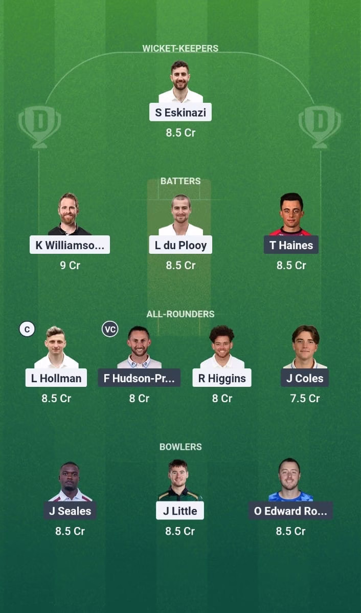 Vitality T20 Blast 2025 Match 2 MID vs SUS Dream11 Prediction
