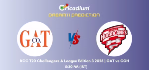 GAT vs COH Dream11 Prediction Today KCC T20 Challengers A League Edition 3 2025 Match 22