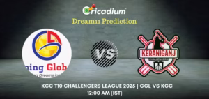 GGL vs KGC Dream11 Prediction Today KCC T10 Challengers League 2025 Match 25