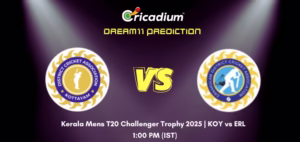 KOY vs ERL Dream11 Prediction Today Kerala Men's T20 Challenger Trophy 2025 Match 26