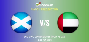 SCO vs UAE Match Prediction ICC CWC League 2 2025 Match 63