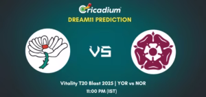 YOR vs NOR Dream11 Prediction Today Vitality T20 Blast 2025 North Group