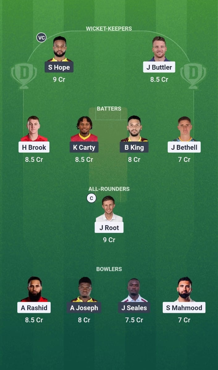 West Indies tour of England 2025 3rd ODI ENG vs WI Dream11 Prediction