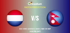NED vs NEP Match Prediction ICC CWC League 2 2025 Match 75