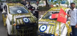 RCB Fans Wrap Car in Nimbu-Mirch for Good Luck